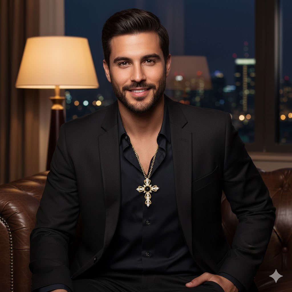 Collar "Sello de Amor" - La Cruz que Susurra "Te Amo" en 100 Idiomas