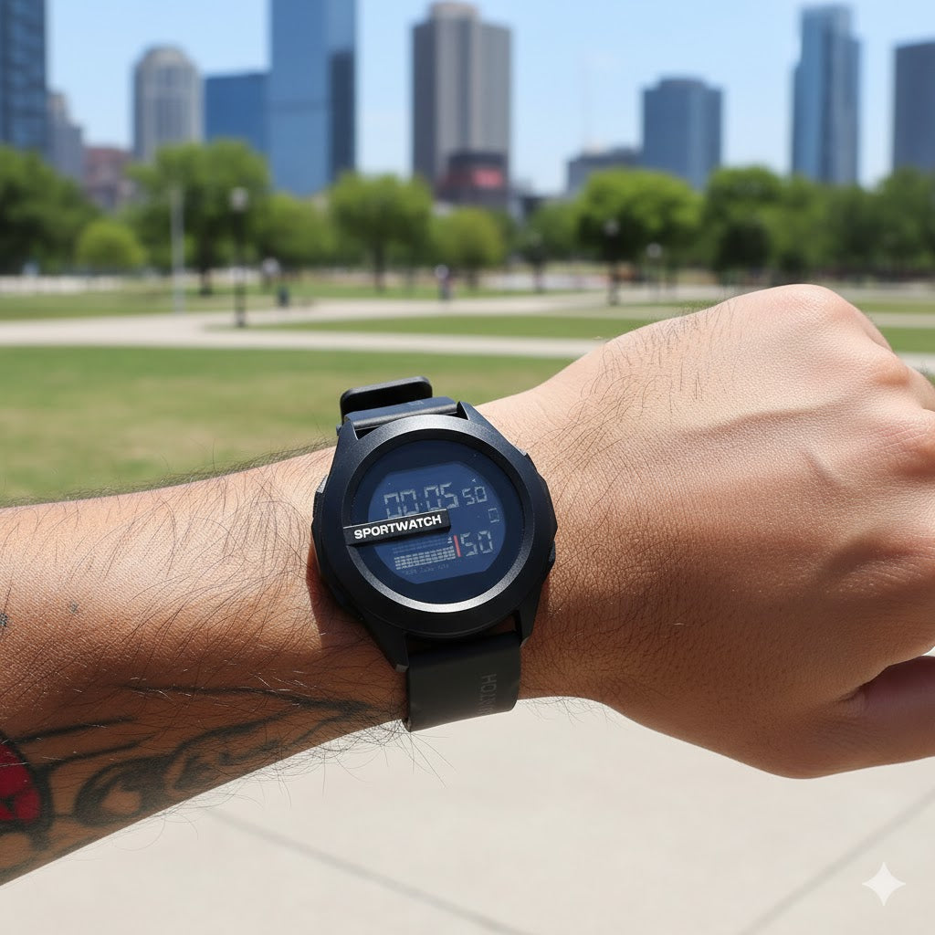 Reloj "Tactical Stealth" - El Aura del Dominio Deportivo Nocturno