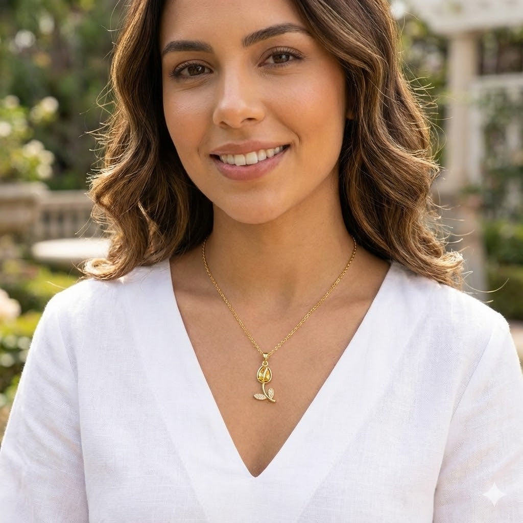 Collar "Tulipán Eterno" - El Florecer de la Elegancia Delicada